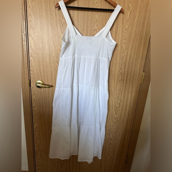 New Rails Violet White Cotton Shell Button Shoulder Strap Dress Women’s M - Picture 12 of 15